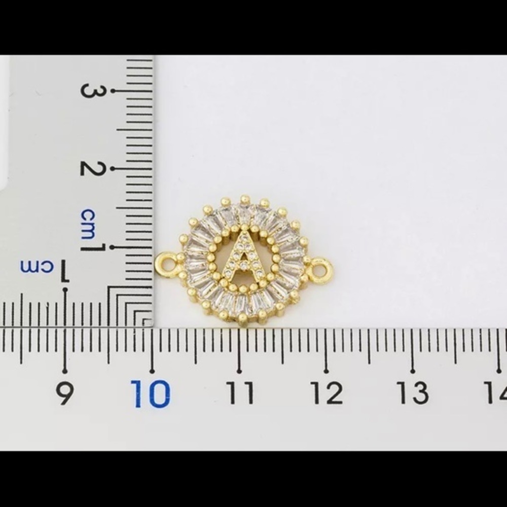New Gold A Pave CZ Diamond Bracelet - Picture 2 of 2